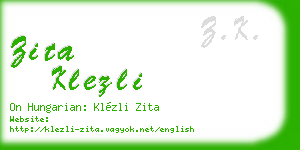 zita klezli business card